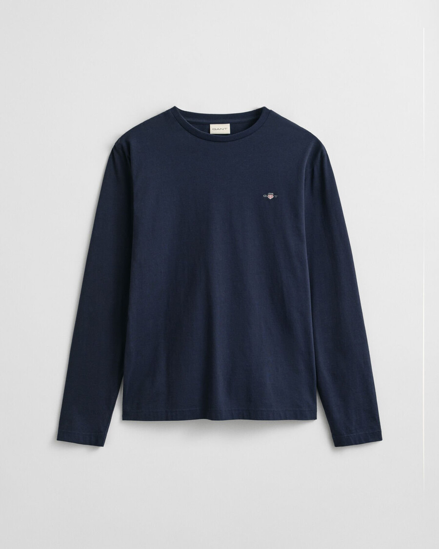 shield langarm-t-shirt – abendblau