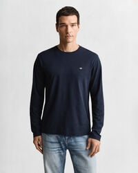 shield langarm-t-shirt – abendblau