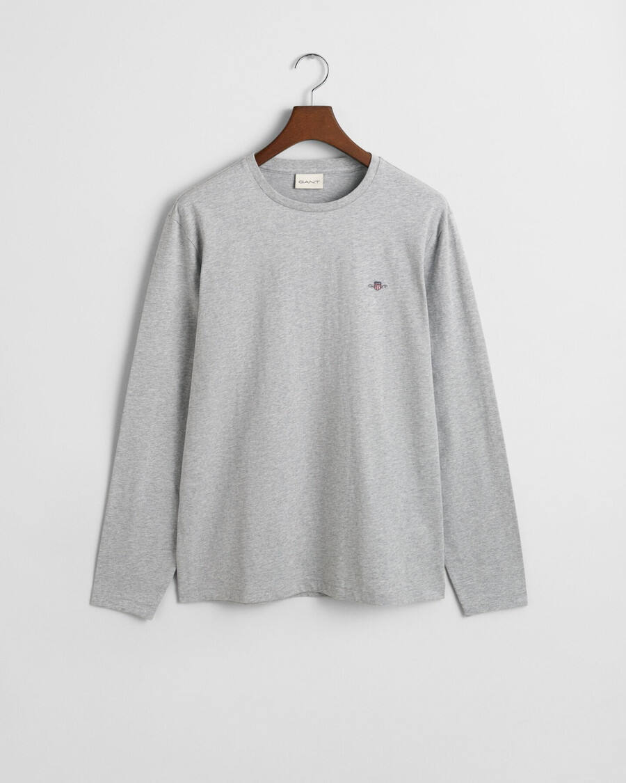 shield langarm-t-shirt – grau meliert