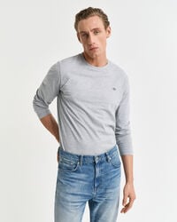 shield langarm-t-shirt – grau meliert