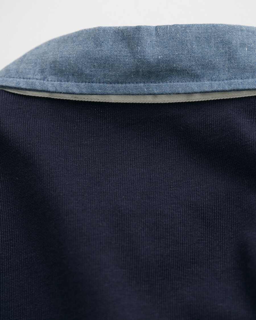 chambray-kragen schweres rugger-gewand – abendblau