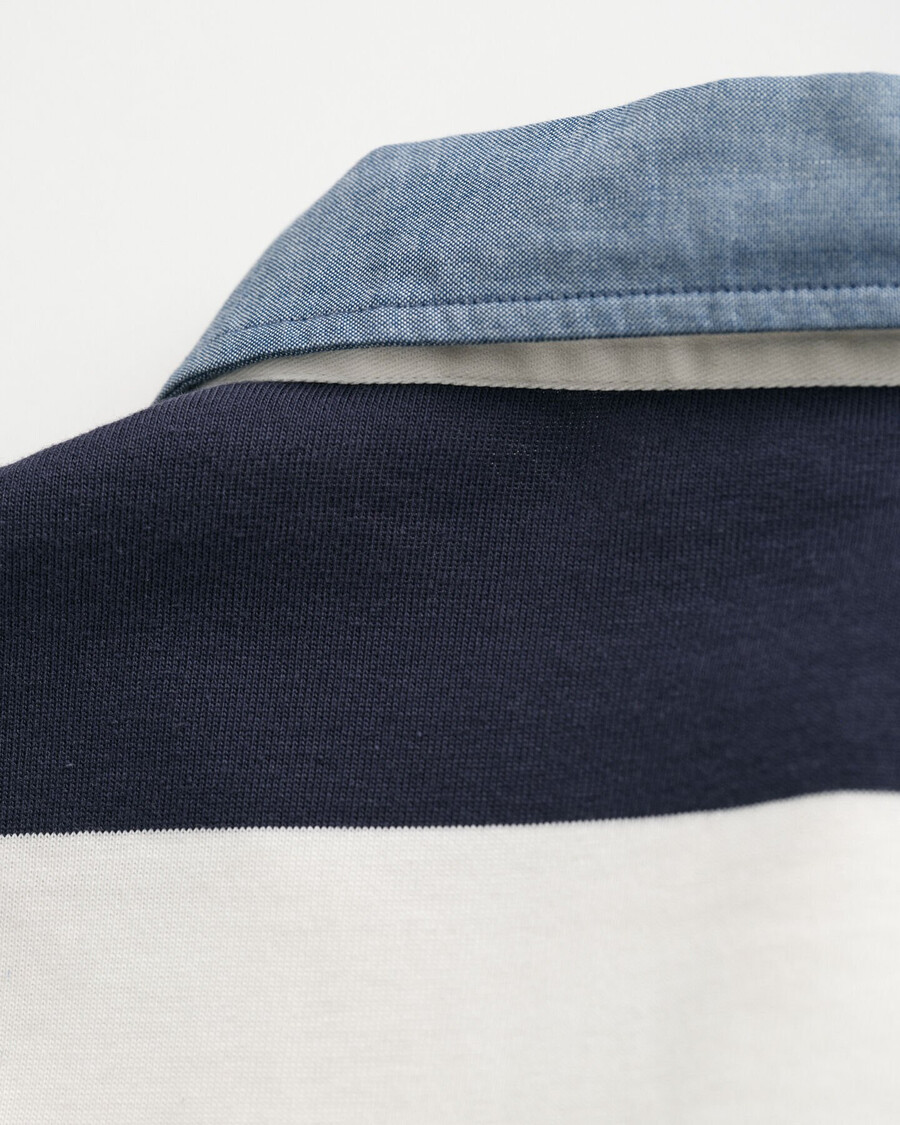 chambray-kragen-streifen-schwergewebe - eierschale