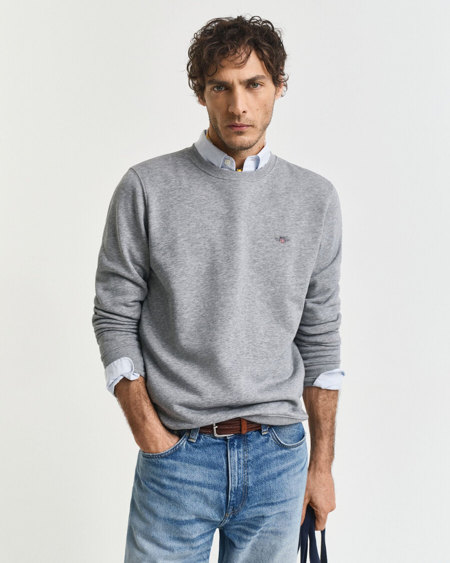 shield rundhals-sweatshirt – grau meliert