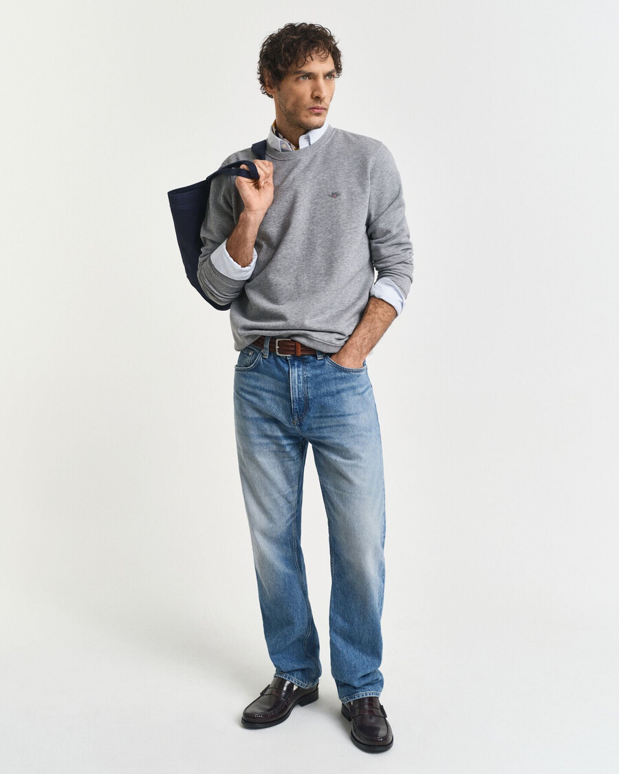 shield rundhals-sweatshirt – grau meliert