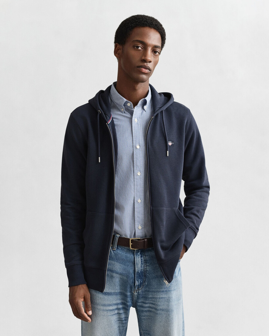 shield zip hoodie – abendblau