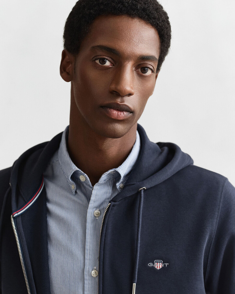 shield zip hoodie – abendblau