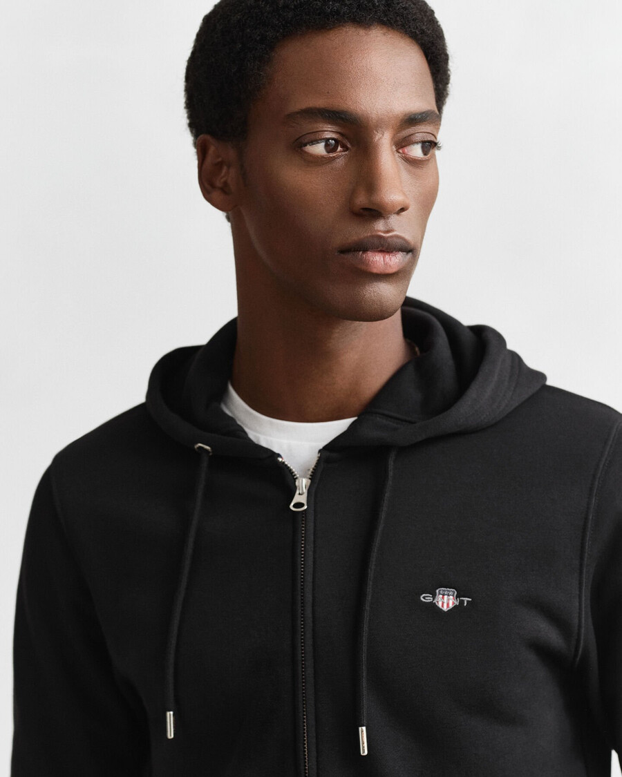 shield zip hoodie – schwarz