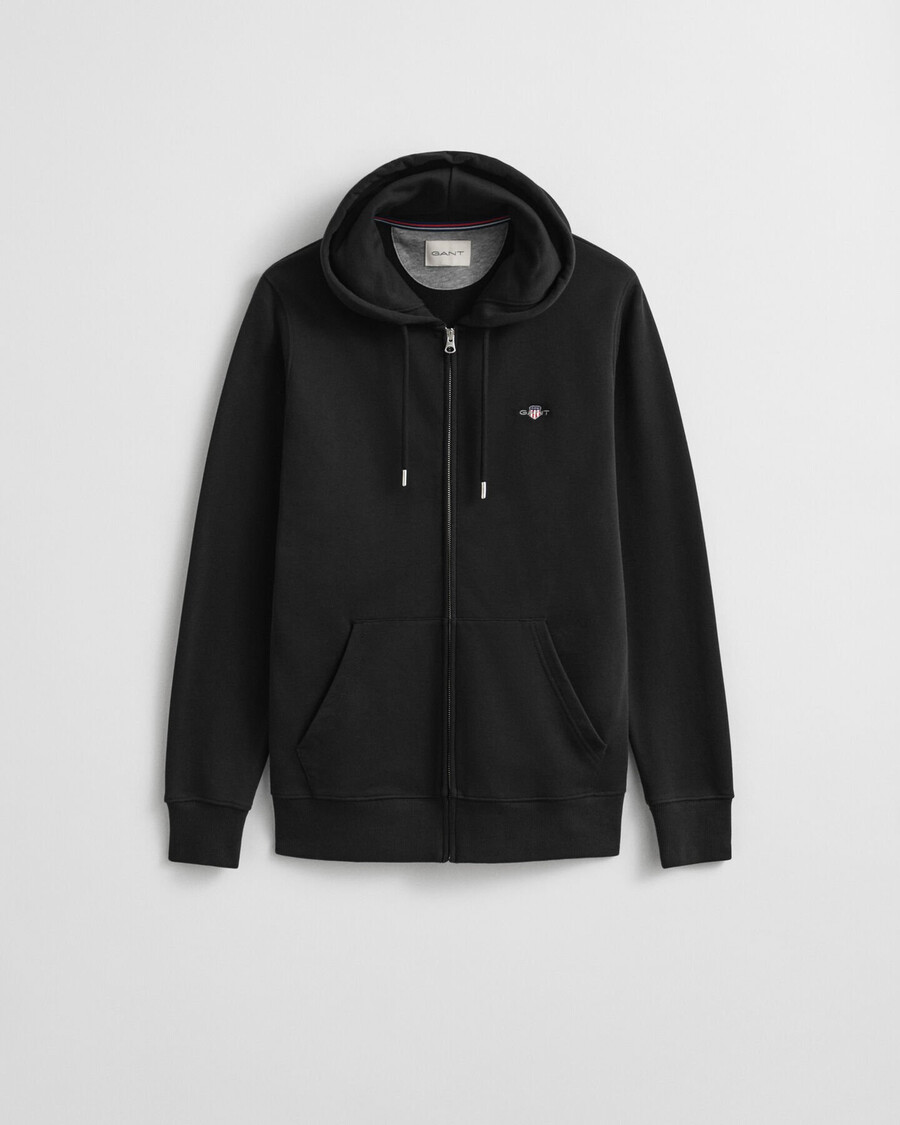 shield zip hoodie – schwarz