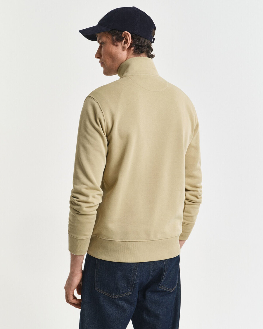 shield halfzip sweatshirt – woody beige
