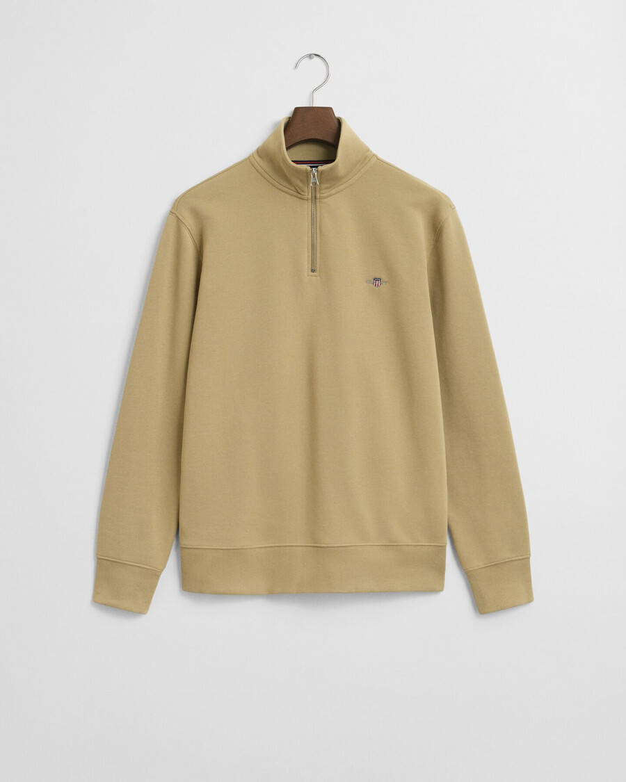 shield halfzip sweatshirt – woody beige