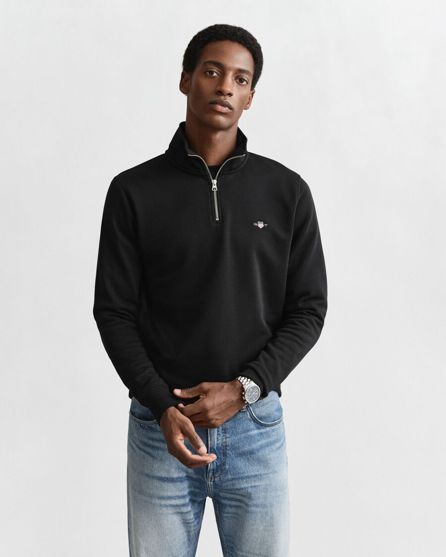shield halfzip sweatshirt – schwarz