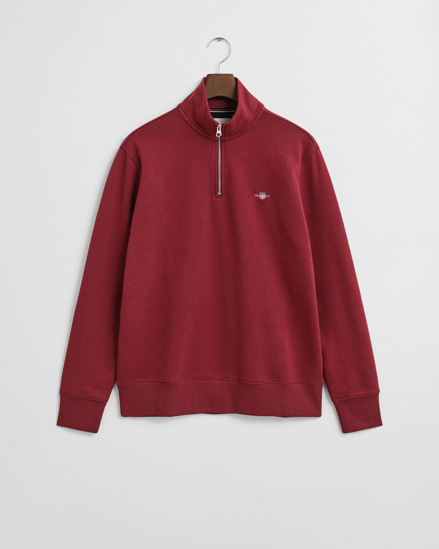 shield halfzip sweatshirt – plumped red