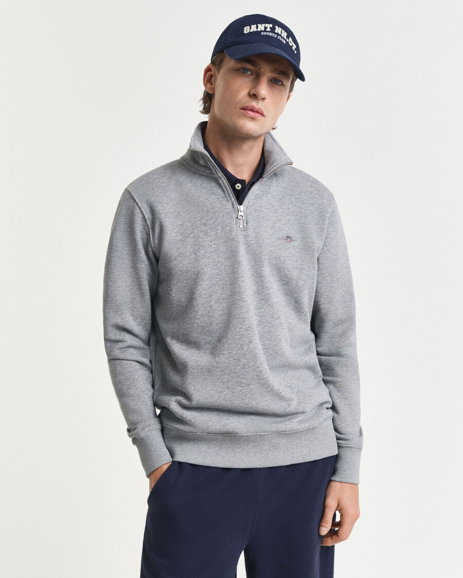 shield halfzip sweatshirt - grau meliert