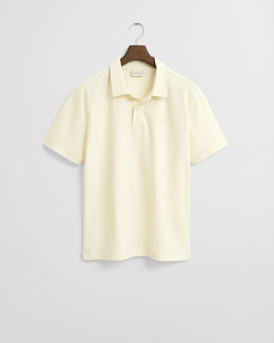 poloshirt aus twill-struktur – creme