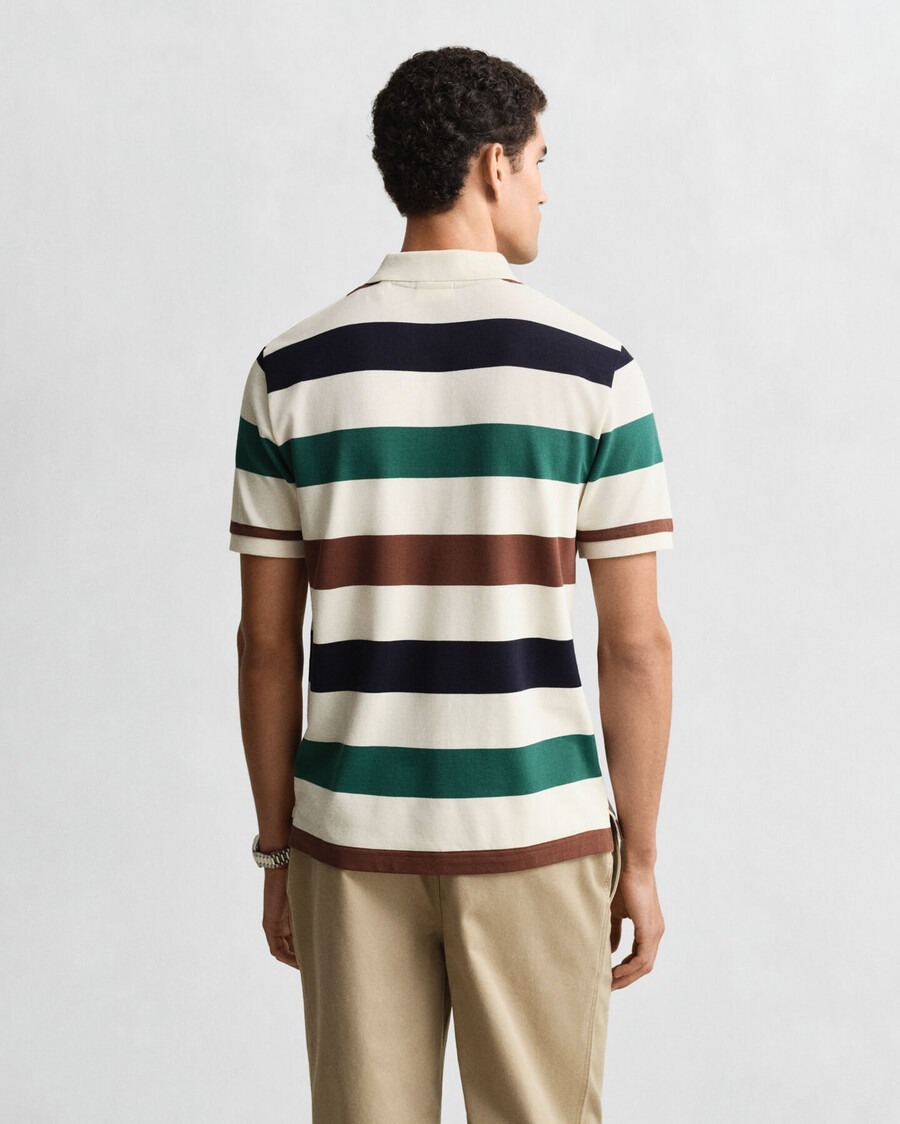 gestreiftes poloshirt – creme