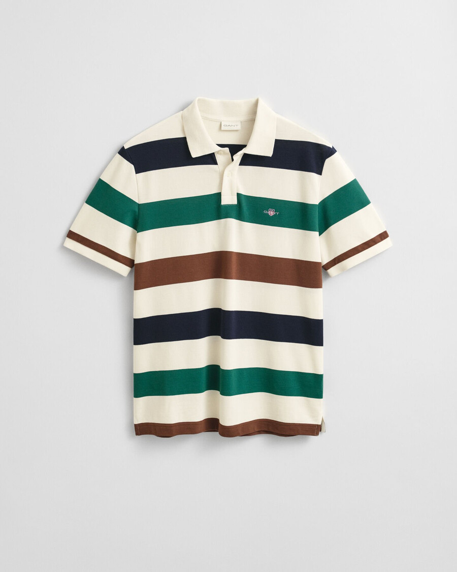 gestreiftes poloshirt – creme