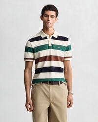 gestreiftes poloshirt – creme