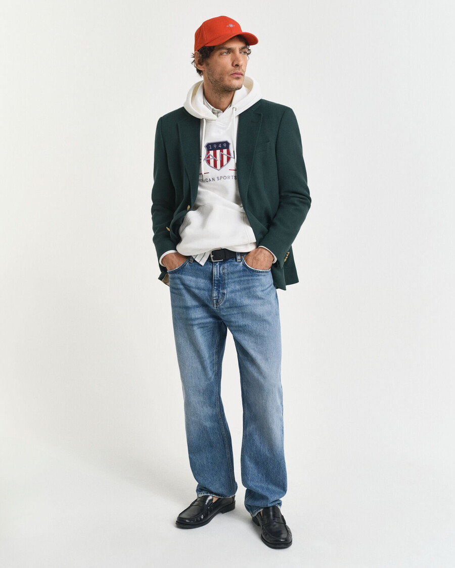 archive shield hoodie – eierschale