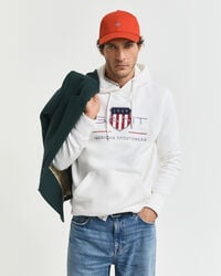 archive shield hoodie – eierschale