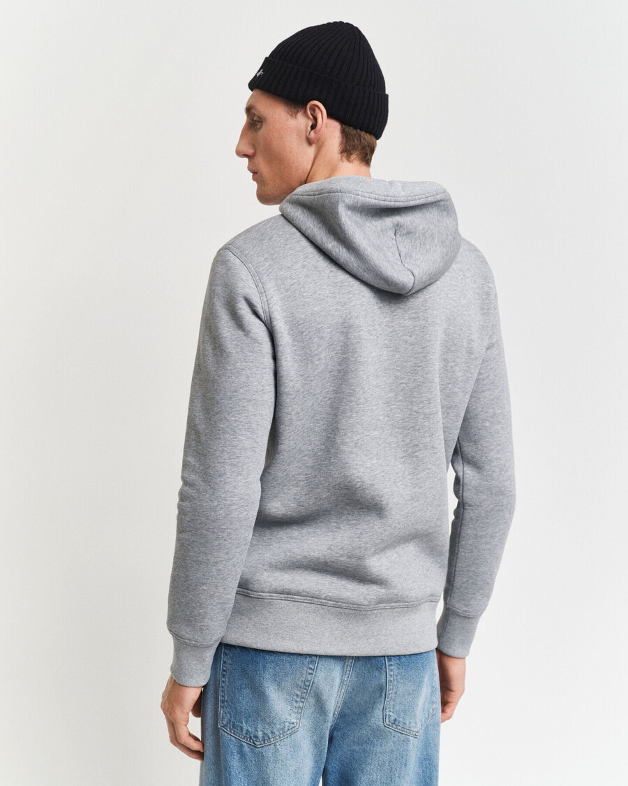 archive shield hoodie - grau meliert