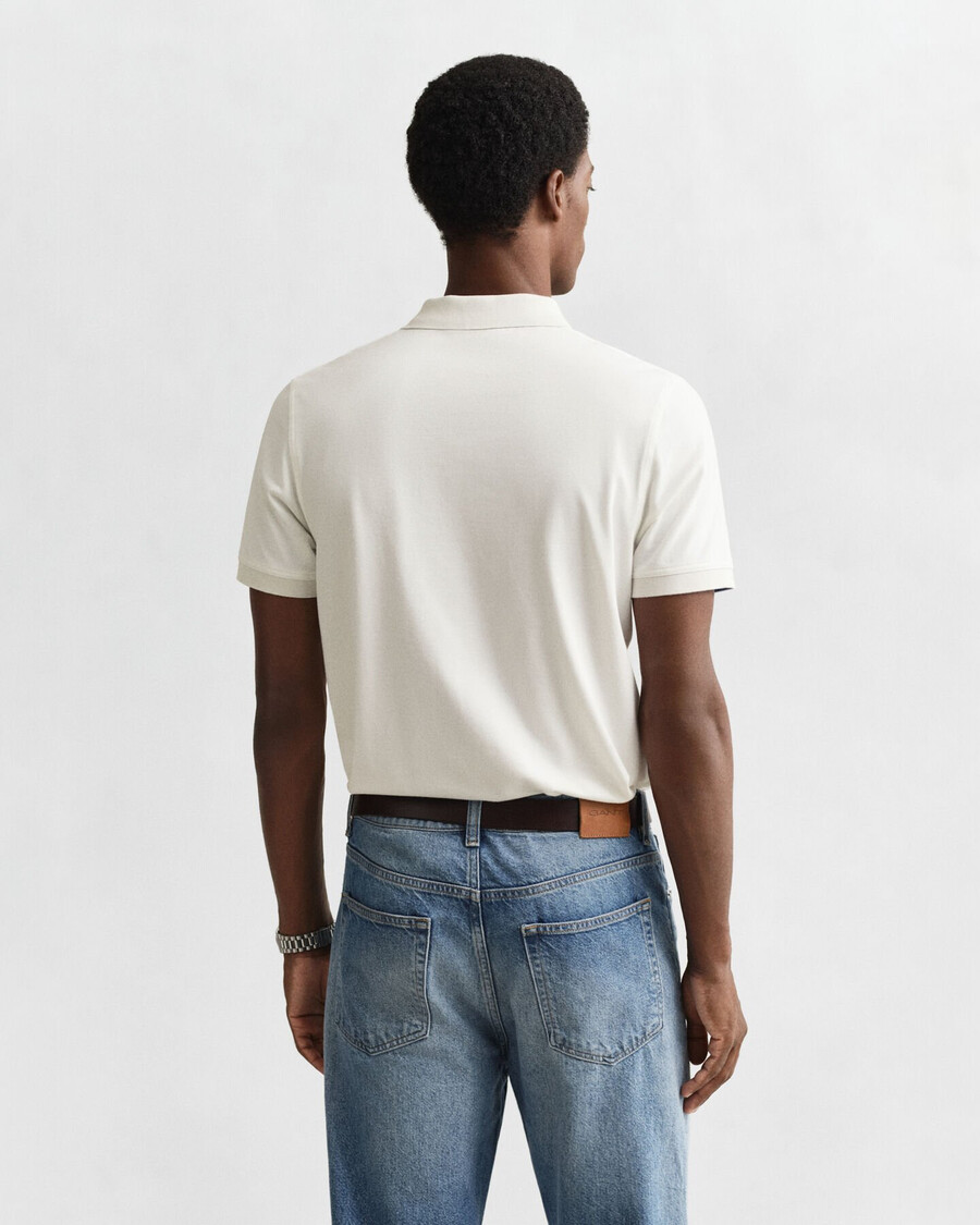 kontrast-piqué-poloshirt – eierschale