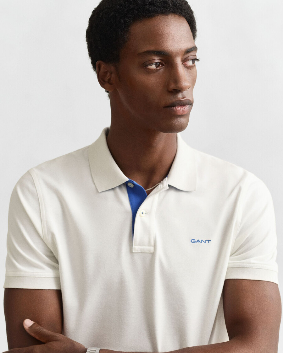 kontrast-piqué-poloshirt – eierschale