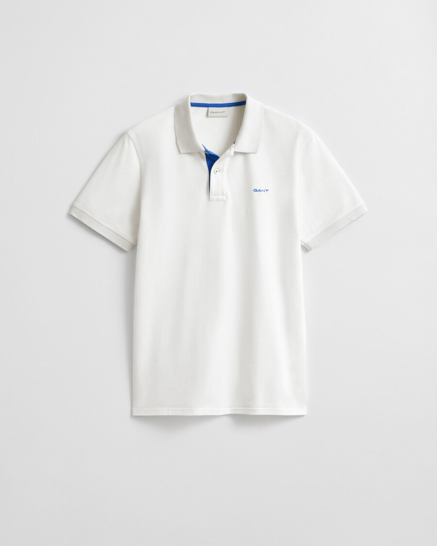 kontrast-piqué-poloshirt – eierschale