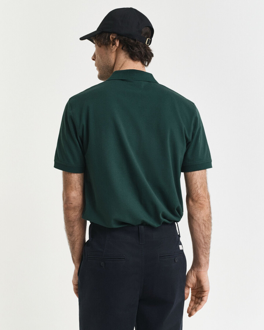 kontrast-piqué-poloshirt – tartangrün