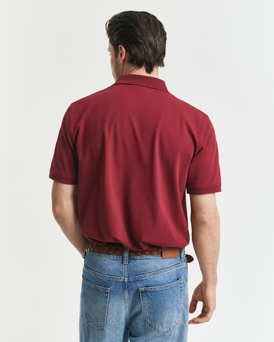 kontrast-piqué-poloshirt – plumped red