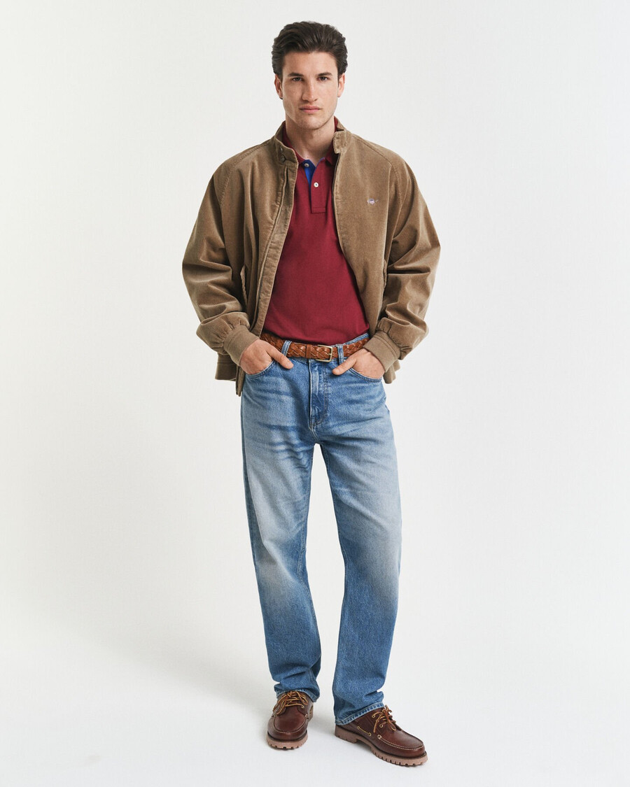 kontrast-piqué-poloshirt – plumped red