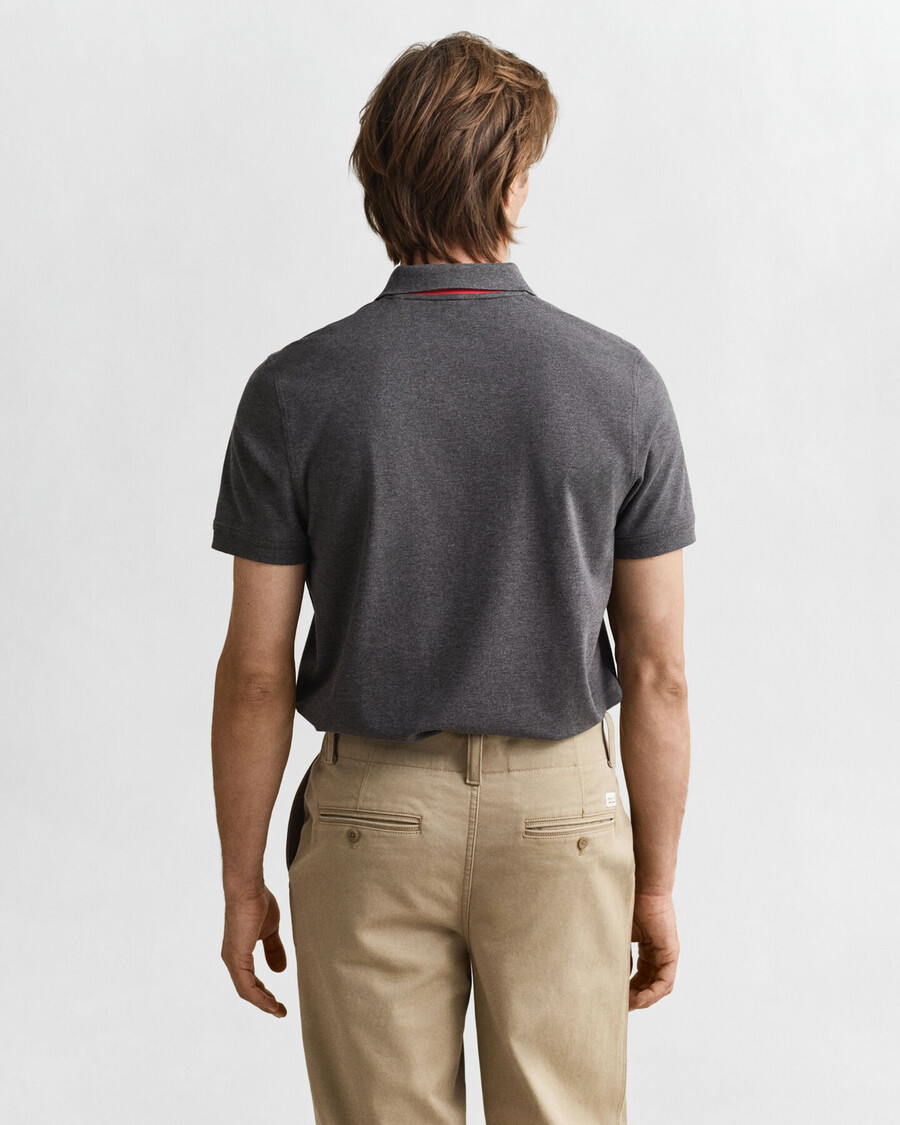 kontrast-piqué-poloshirt – anthrazit-melange