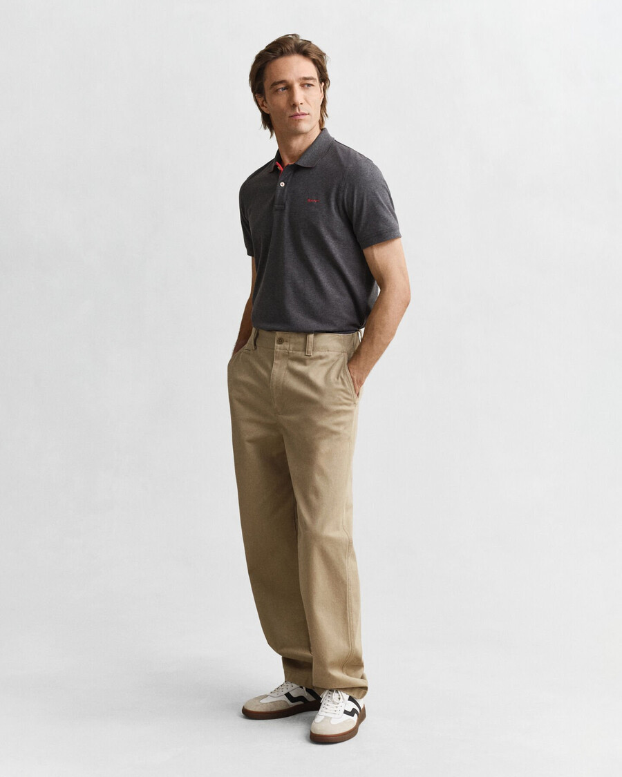 kontrast-piqué-poloshirt – anthrazit-melange