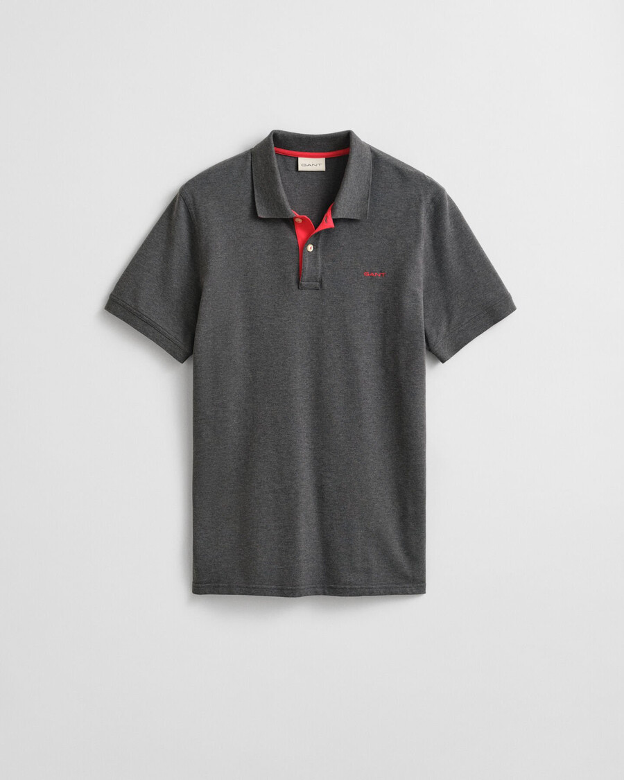 kontrast-piqué-poloshirt – anthrazit-melange