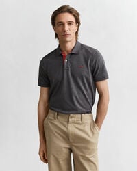kontrast-piqué-poloshirt – anthrazit-melange