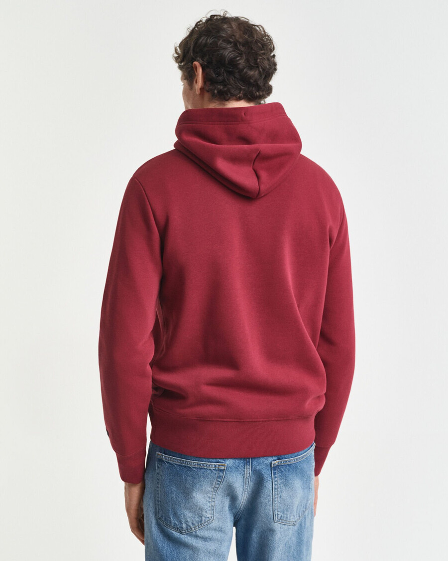 kapuzenpullover mit wappengrafik – rot