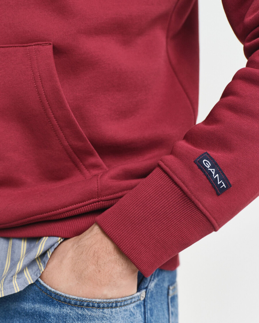 kapuzenpullover mit wappengrafik – rot