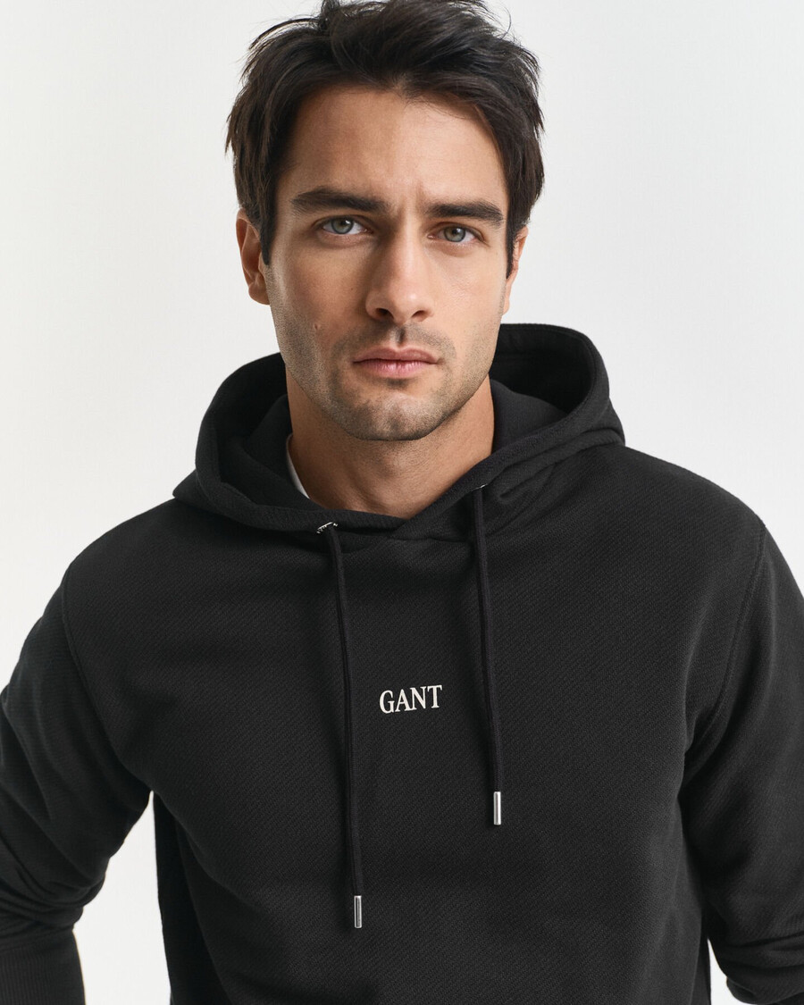 kleiner hoodie mit grafik – schwarz