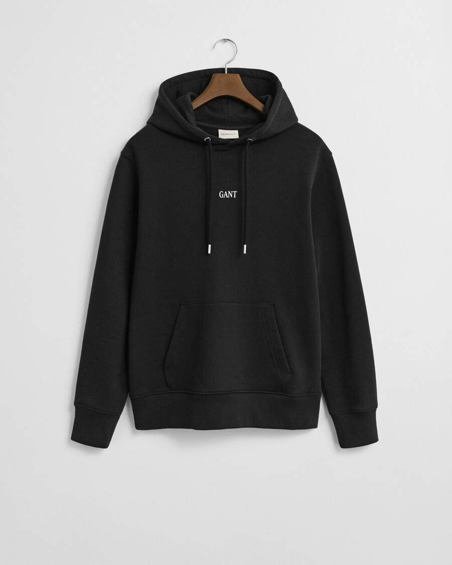 kleiner hoodie mit grafik – schwarz