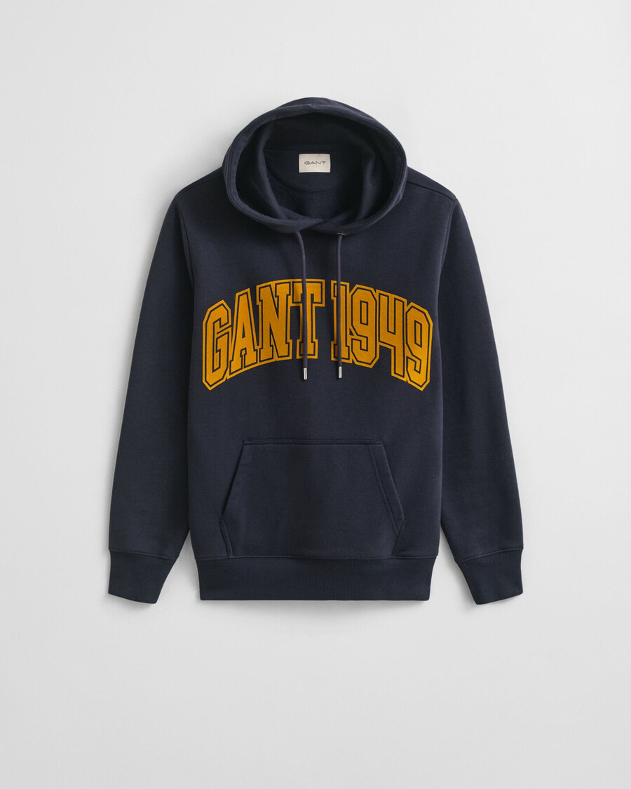 hoodie mit grafikprint – abendblau