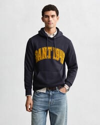 hoodie mit grafikprint – abendblau