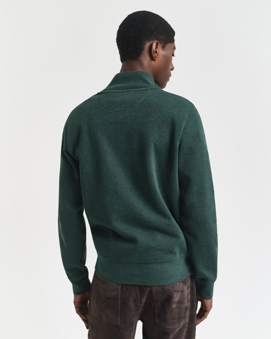 sacker rib halfzip sweatshirt - tartangrün