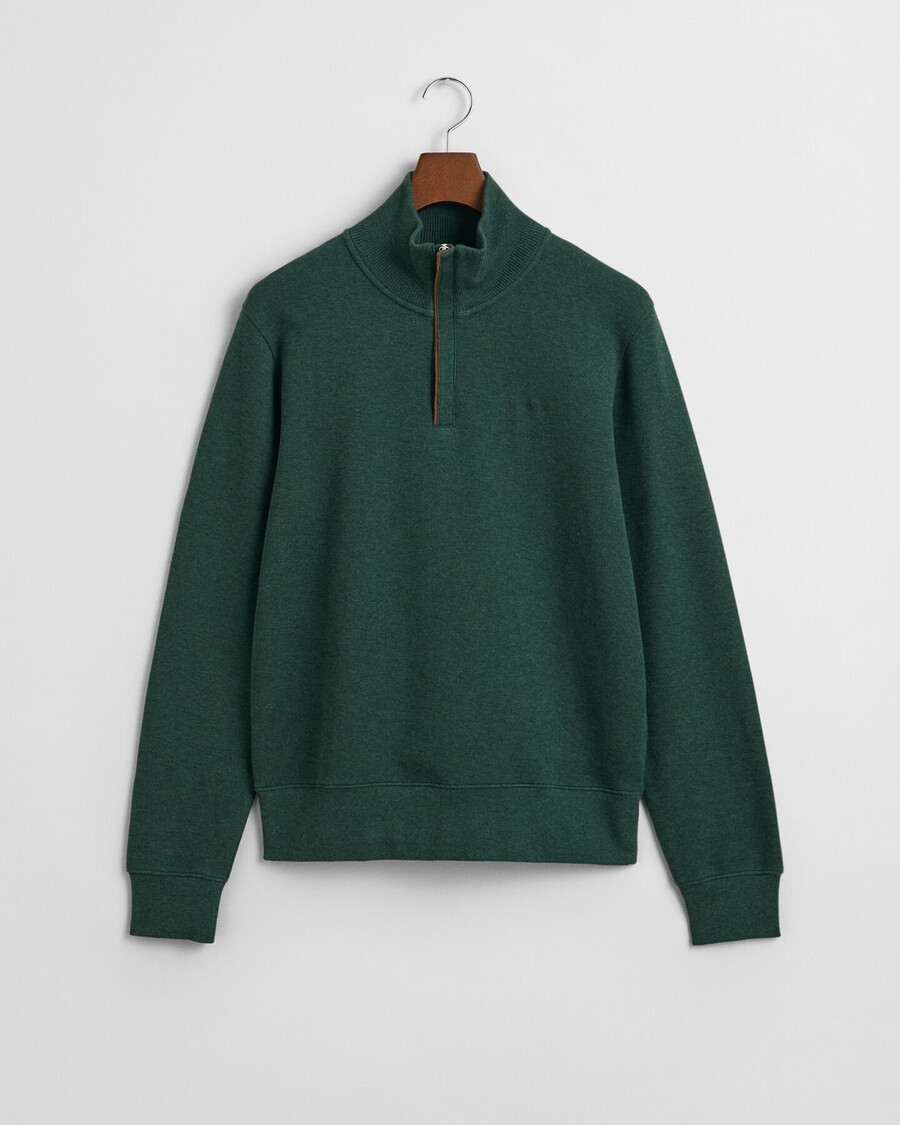 sacker rib halfzip sweatshirt - tartangrün