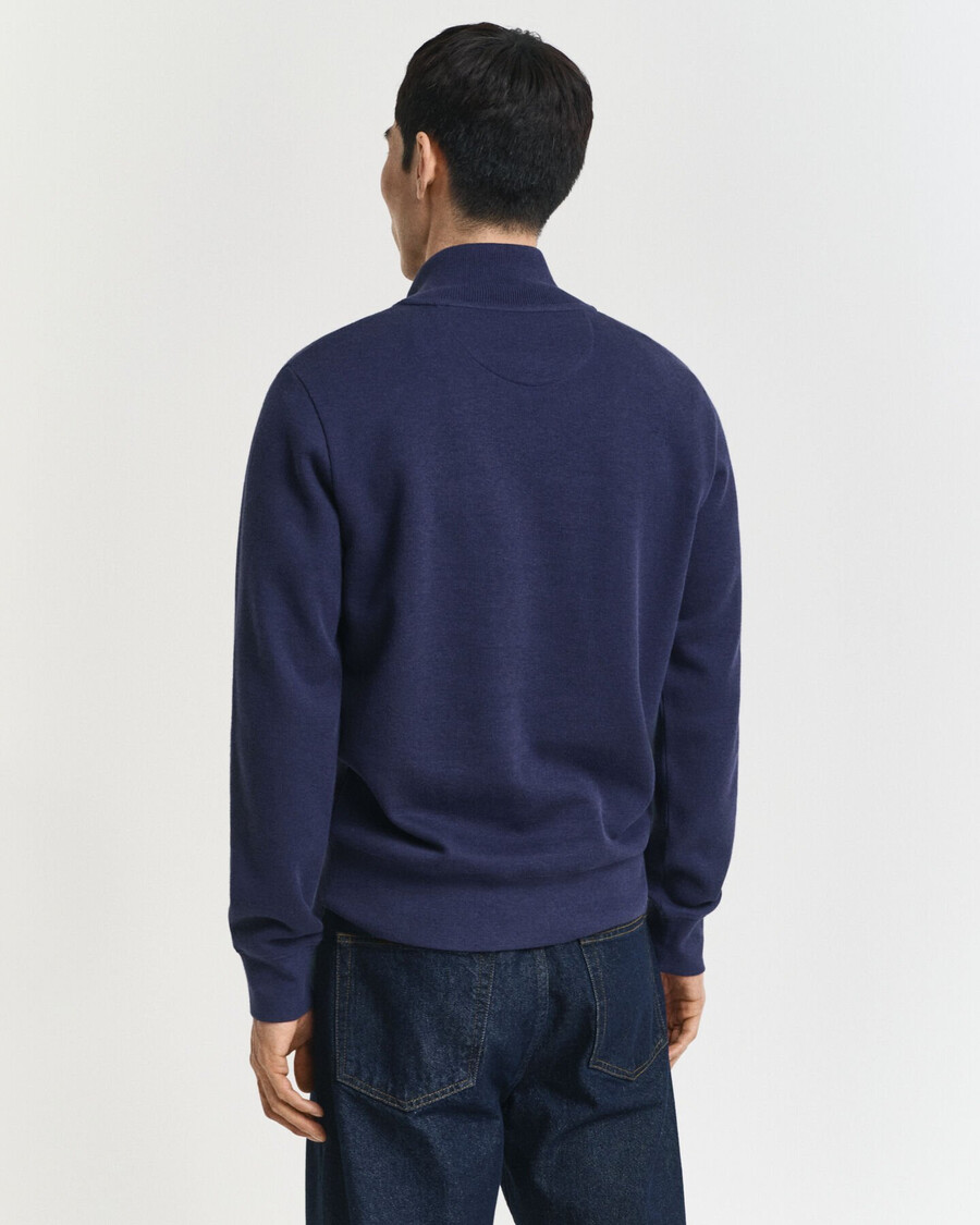 sacker rib halfzip sweatshirt - persischblau