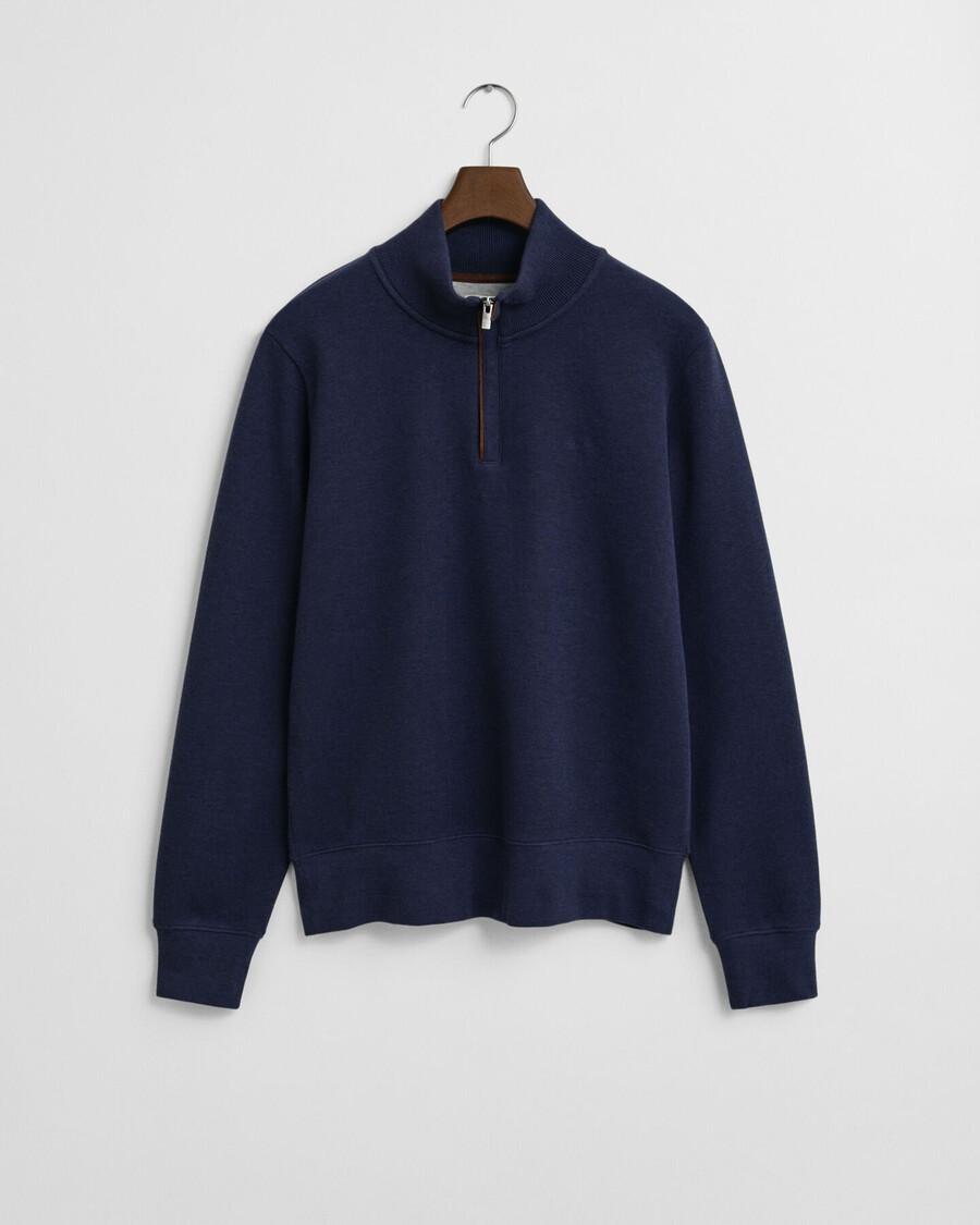 sacker rib halfzip sweatshirt - persischblau