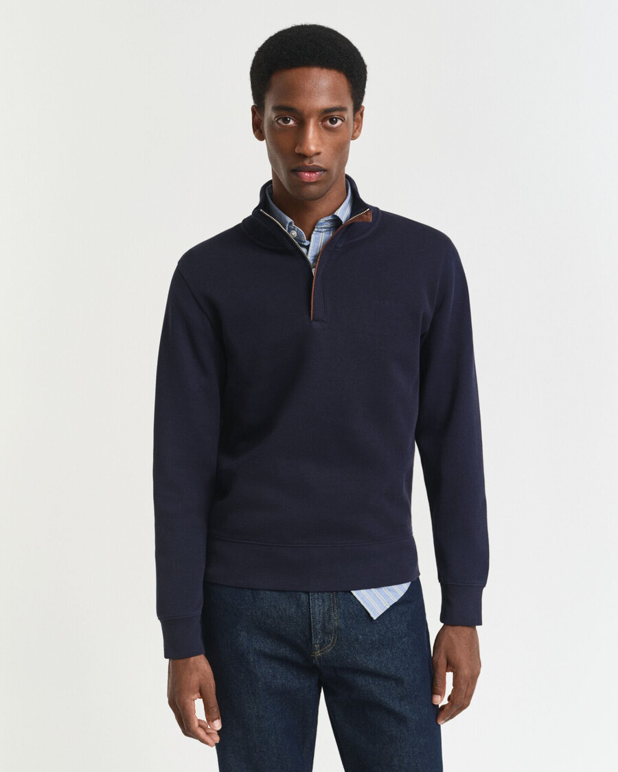 sacker rib halfzip sweatshirt - abendblau
