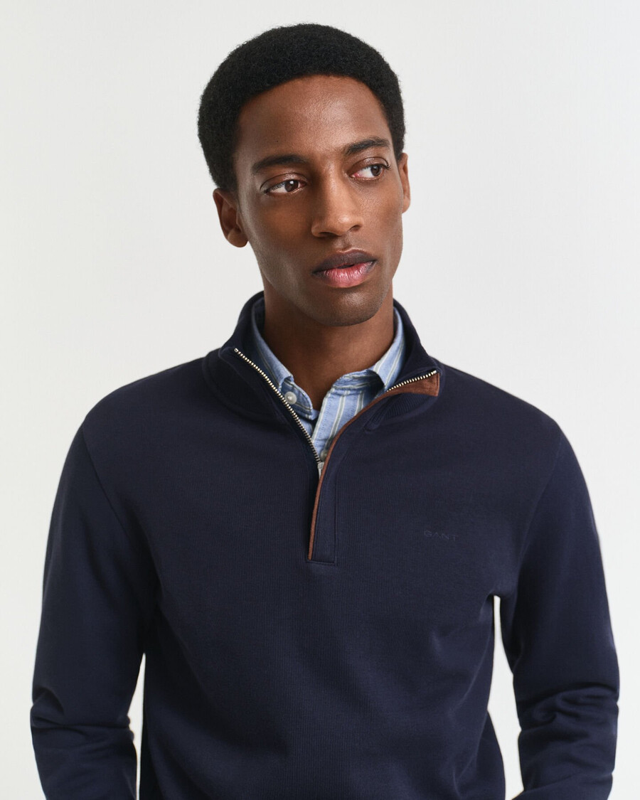 sacker rib halfzip sweatshirt - abendblau
