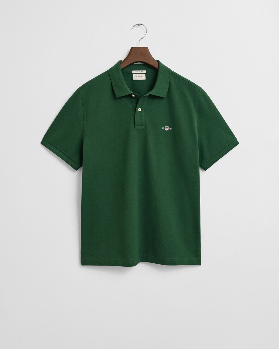 poloshirt aus piqué mit regulärer passform – waldgrün