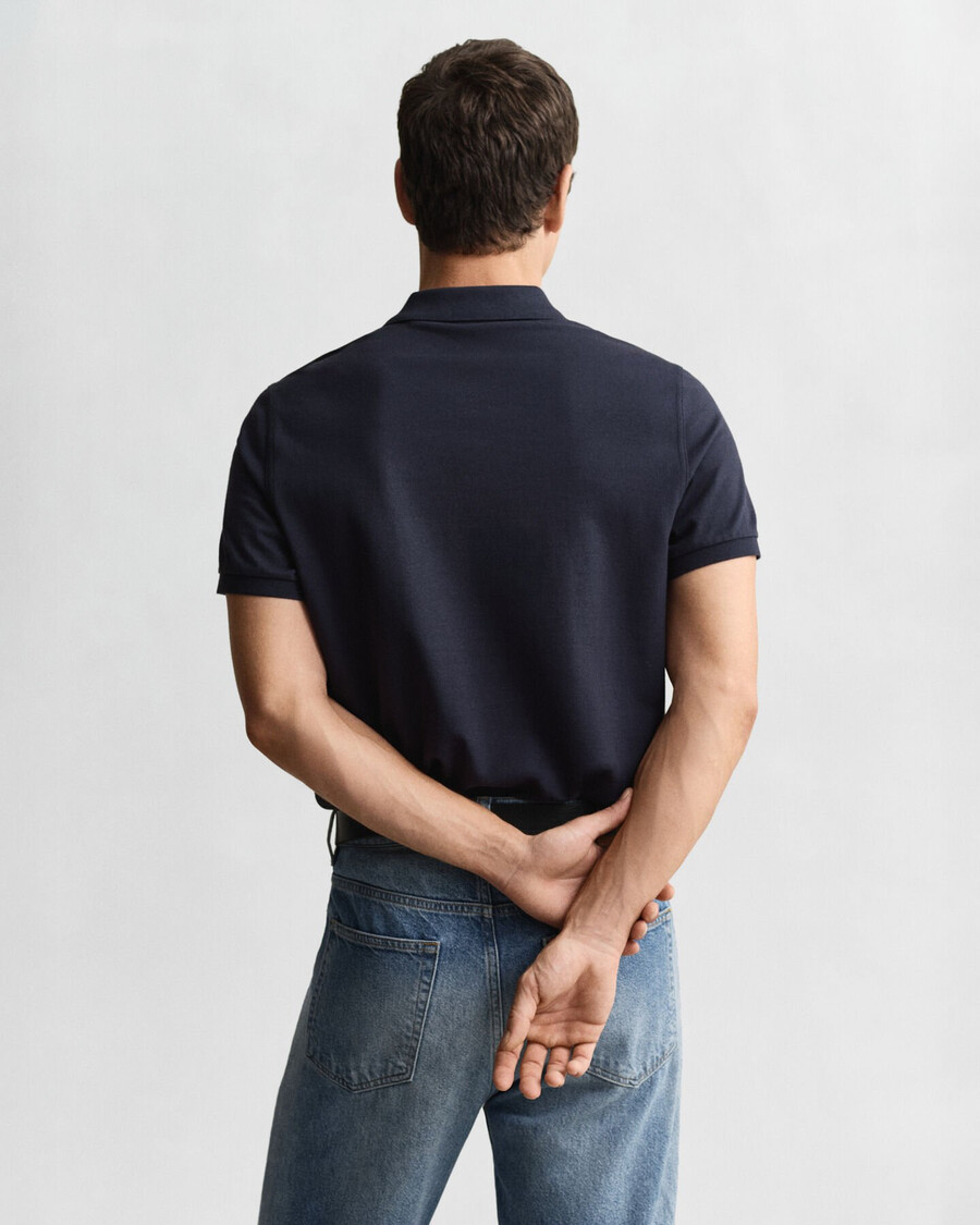 poloshirt aus piqué mit regulärer passform – abendblau