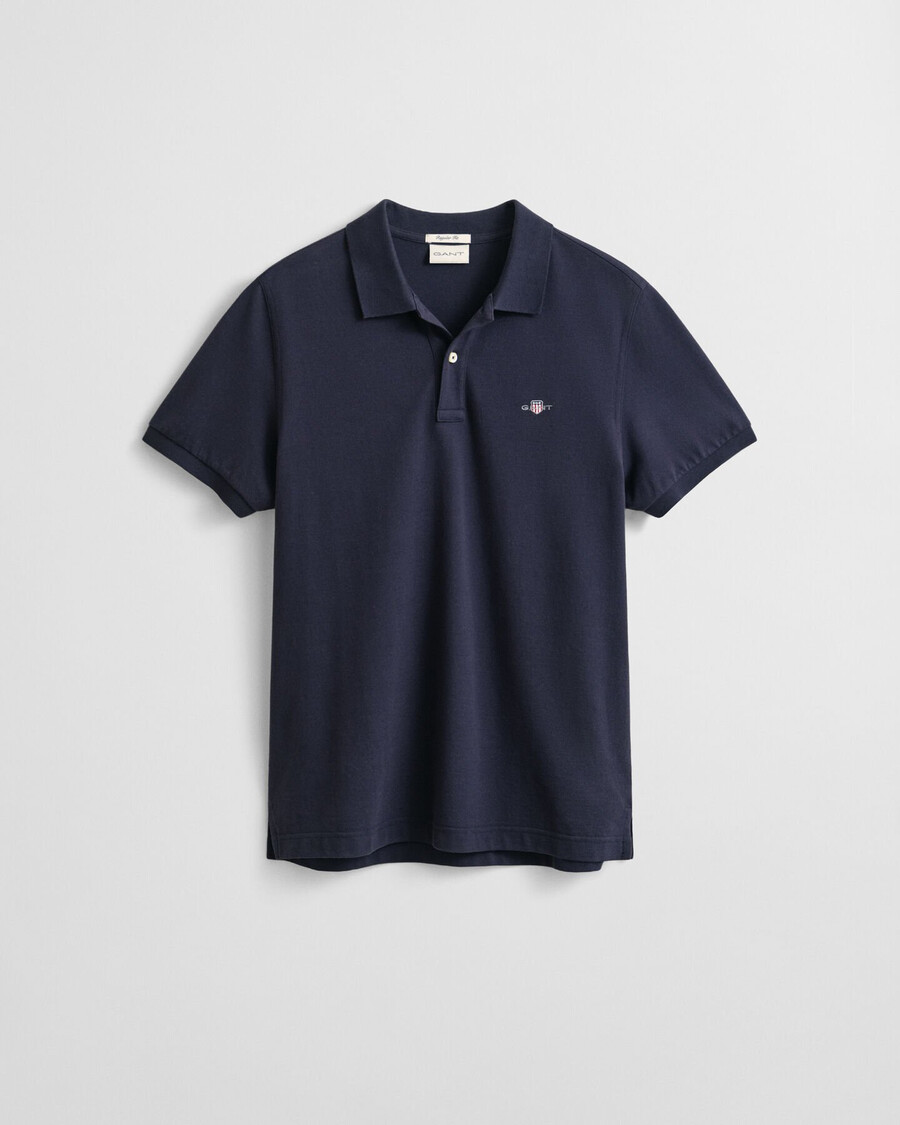 poloshirt aus piqué mit regulärer passform – abendblau
