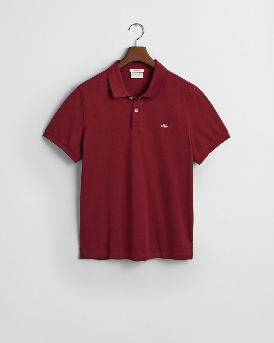 poloshirt aus piqué mit regulärer passform – rot